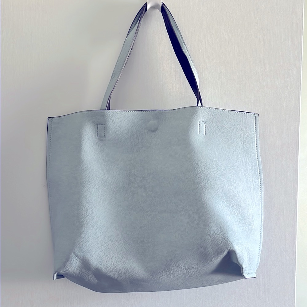 Reversible Grey/Blue Tote Bag